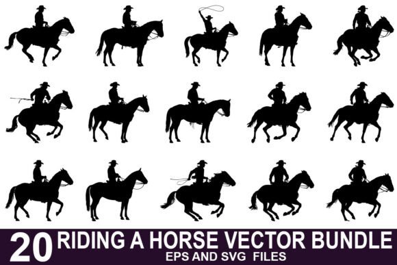 American Cowboy Riding a Horse Bundle Review for Real Projects