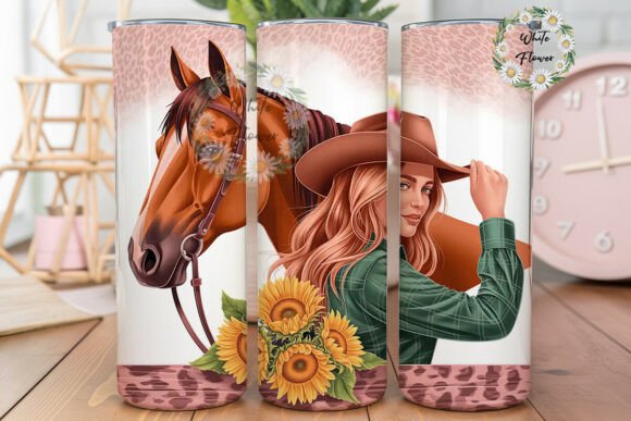 Country Western Horse Girl 20oz Tumbler Design Review