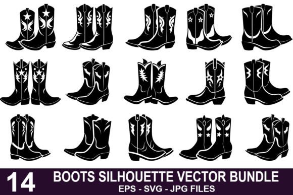Cowboy Boots Silhouette Vector Bundle Review for Real Projects