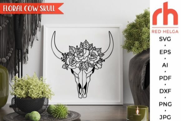 Floral Cow Skull SVG Review for Real Embroidery Projects