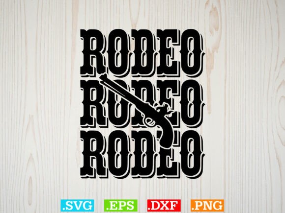 Funny Rodeo T-shirt Design for Real Embroidery Projects