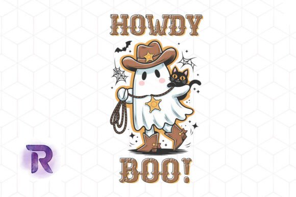 Howdy Cute Ghost Cowboy Halloween PNG Review for Real Embroidery Projects