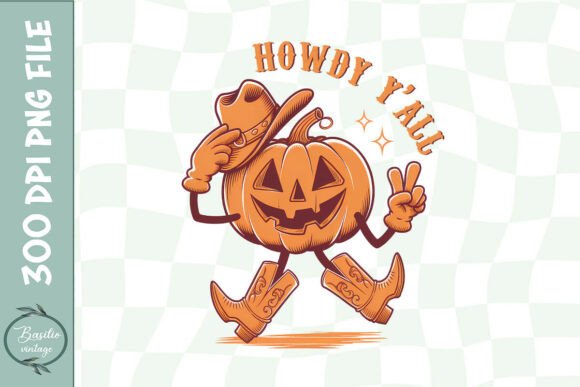 Howdy Pumpkin Western Halloween Fun PNG Review