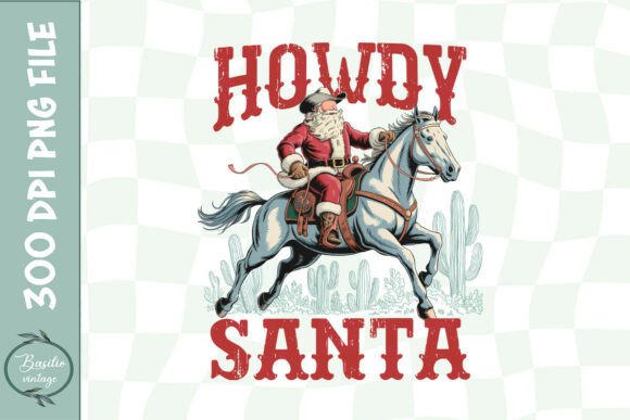 Howdy Santa Western Christmas Ride PNG Review for Real Embroidery Projects