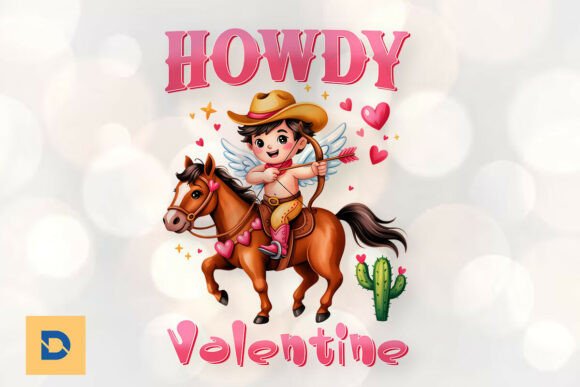 Howdy Valentine Cupid Cowboy Cute PNG Review for Embroidery Projects