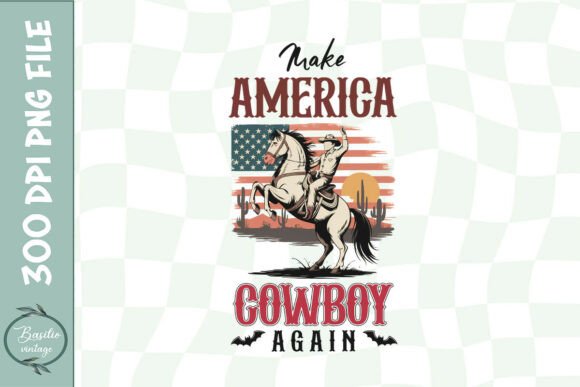 Make America Cowboy Again Vintage PNG Review for Real Embroidery Projects